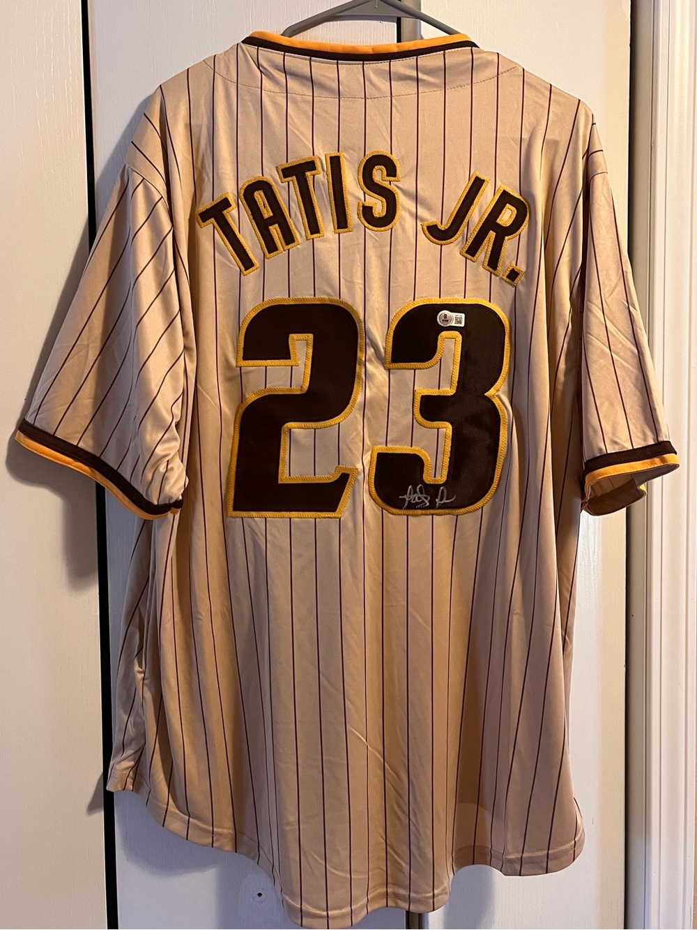 SIGNED Fernando Tatis Jr. #23 San Diego Padres  Jersey - Brown/Tan